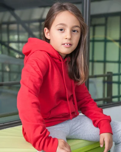 Felpa bambino in french terry con zip, cotone, regular fit