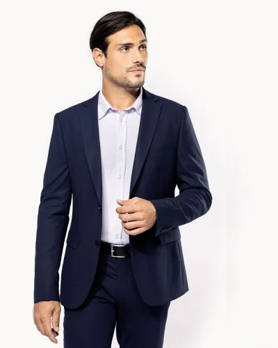 Giacca abito uomo slim fit con rever classico