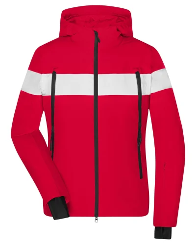 CMP Giacca da Sci Donna Impermeabile Invernale con Cappuccio Light-red/white