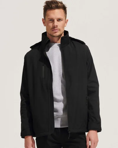 Falcon Giacca Softshell Uomo, Cappuccio Staccabile