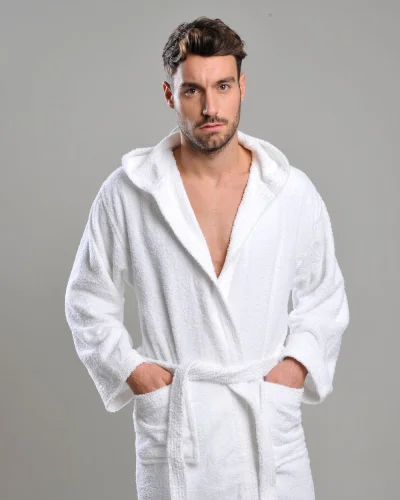 Accappatoio Unisex 100% Cotone con Cappuccio
