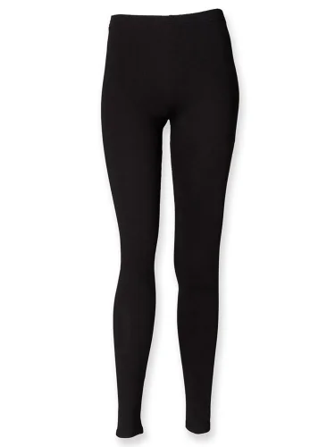 Leggings Donna Cotone 96% Elastici Morbidi Sagomati Black