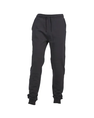 Orlando Man: Pantalone felpa cotone, vita elastica, tasche zip Black