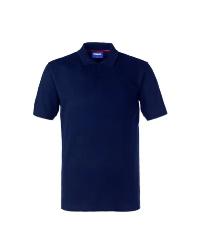 Take Time Polo uomo cotone piqué, fascia parasudore a contrasto Blu