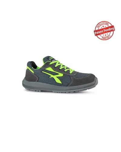 Scarpe antinfortunistiche U Power Gemini S1P, pelle scamosciata blu