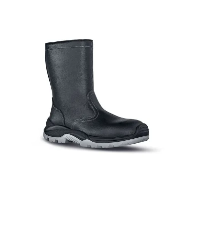 Scarpe Antinfortunistica U-Power Siberian S3 Pelle Nera Lana Zip