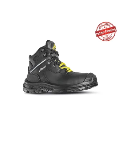 Scarpe antinfortunistiche U-Power Thanos S3 gialle in pelle Pull-up