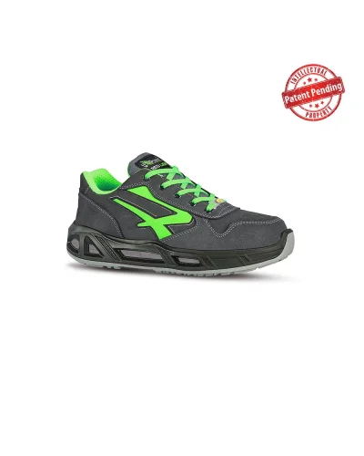 Scarpe antinfortunistiche U Power Yoda nabuk S3, leggere nere