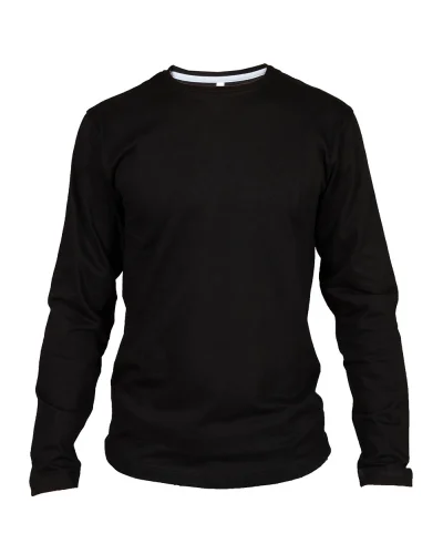 T-shirt manica lunga Giamaica Man 100% cotone, casual fit Black