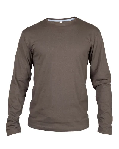 T-shirt manica lunga Giamaica Man 100% cotone, casual fit Dark grey