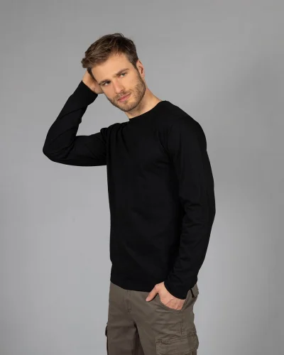 T-shirt manica lunga Giamaica Man 100% cotone, casual fit