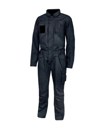 Tuta intera da lavoro Crisp, zip bidirezionale, cotone blu, regular Deep blue