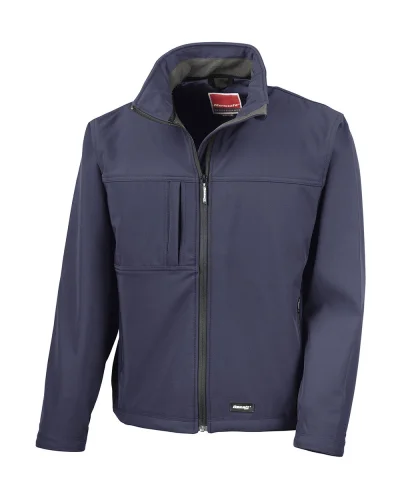 Giacca Softshell Tre Strati Uomo Impermeabile TPU Navy