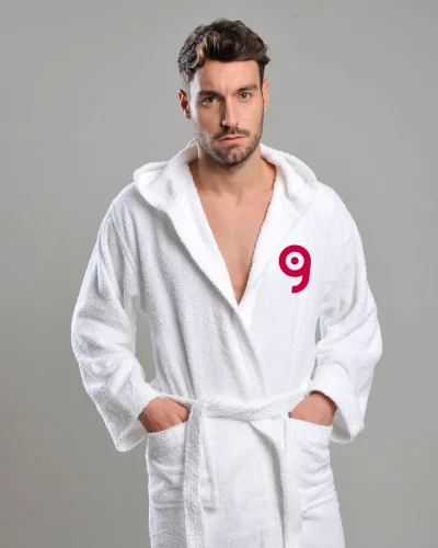 Accappatoio Unisex 100% Cotone con Cappuccio