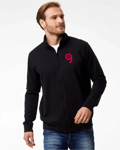 Felpa Prince con zip intera, french terry