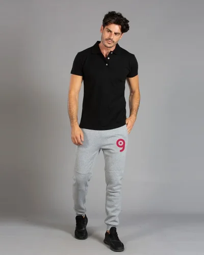 Orlando Man: Pantalone felpa cotone, vita elastica, tasche zip