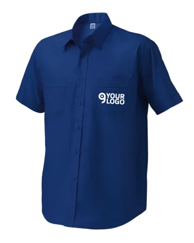 Camicia da lavoro King uomo in cotone popeline, manica corta