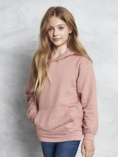 Felpa Kids: cotone, doppio strato, senza cordoncino