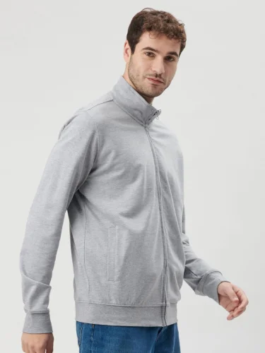Felpa Prince con zip intera, french terry