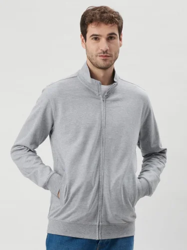 Felpa Prince con zip intera, french terry