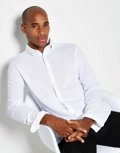 Camicia piqué Superwash 60º Tailored Fit