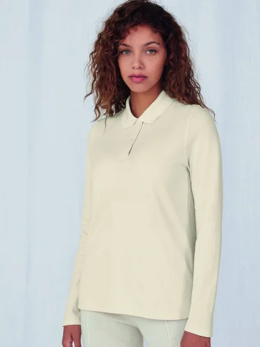 Polo Donna B&C My Polo 180, manica lunga, 100% cotone