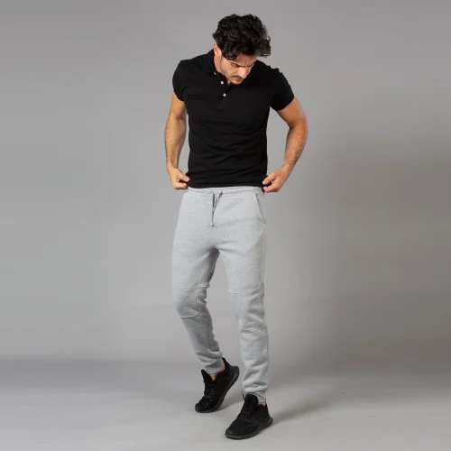 Orlando Man: Pantalone felpa cotone, vita elastica, tasche zip