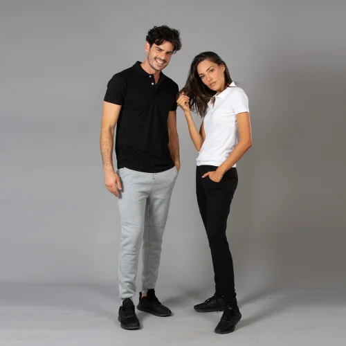 Orlando Man: Pantalone felpa cotone, vita elastica, tasche zip