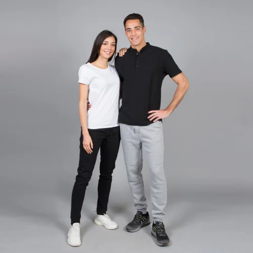 Orlando Man: Pantalone felpa cotone, vita elastica, tasche zip