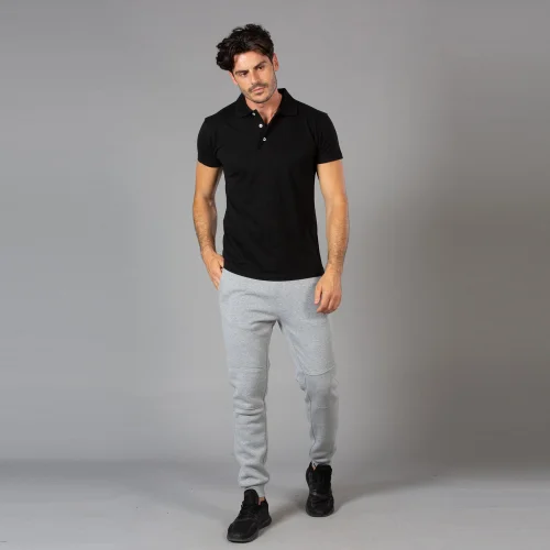 Orlando Man: Pantalone felpa cotone, vita elastica, tasche zip