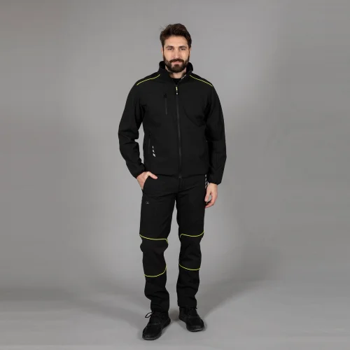 Pantalone Tonale Softshell 4STRETCH, Antipioggia & Rifrangente