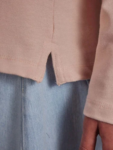 Polo donna maniche lunghe B&C 210g cotone sagomata