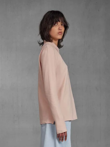 Polo donna maniche lunghe B&C 210g cotone sagomata