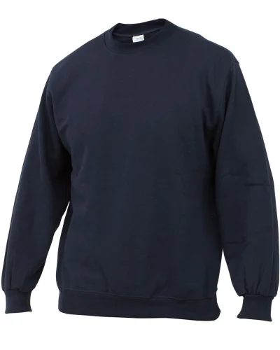 Felpa uomo  girocollo regular, cotone-pol. vari colori 250g