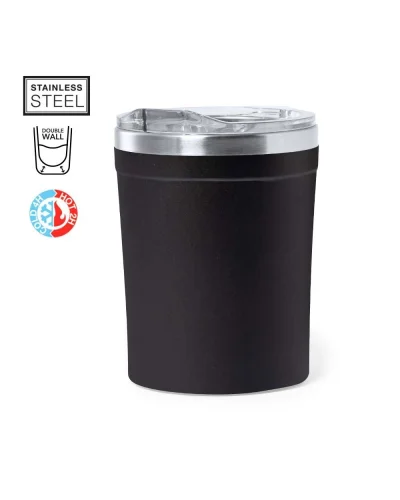 Bicchiere Termico Harbin 350ml Acciaio Inox con Coperchio PP