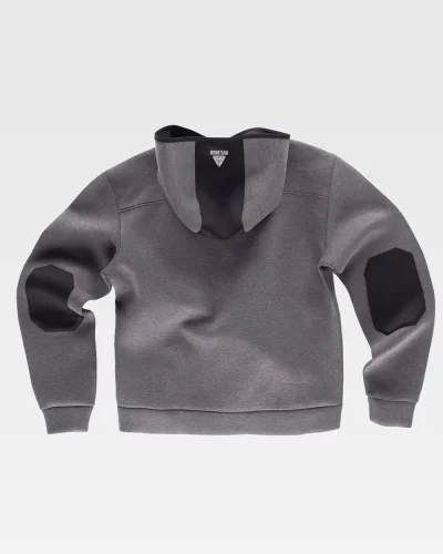 Felpa bicolore Uomo  con zip, cappuccio e dettagli riflettenti