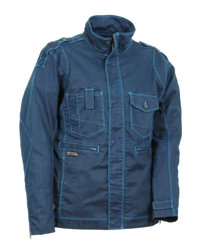 Giacca da lavoro Vizela con multitasche e rinforzi resistenti Navy/celeste