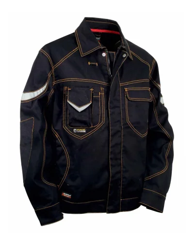 Workmaster Giacca da Lavoro con Tasche Rinforzate Uomo Nero/Nero