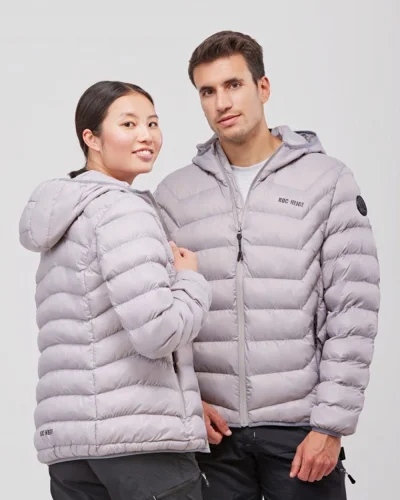 Giacca imbottita Reif unisex | Nylon riciclato | Waterproof Grigio Chiaro