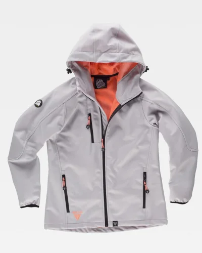 Giacca Antivento Donna , Workshell, Nera, Termica e Traspirante LIGHT GREY