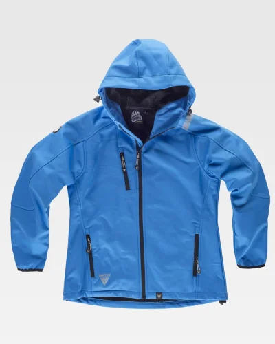 Giacca Antivento Donna , Workshell, Nera, Termica e Traspirante SKY BLUE