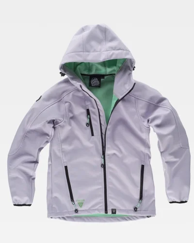 Giacca Antivento Donna , Workshell, Nera, Termica e Traspirante LIGHT PURPLE