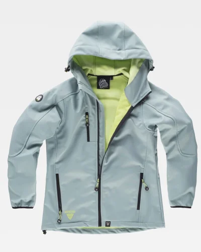 Giacca Antivento Donna , Workshell, Nera, Termica e Traspirante Light Green