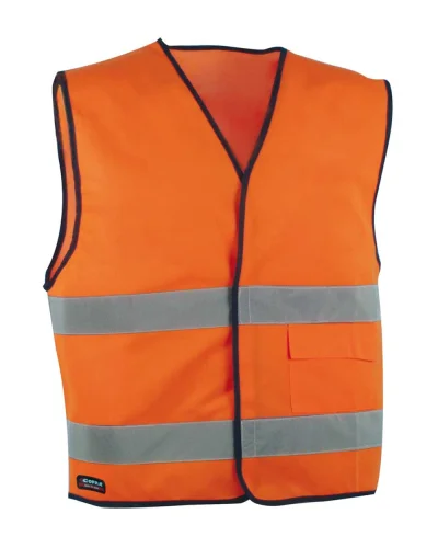 Box da 5 Gilet alta visibilità New Driver fluorescente con bande 3M Arancione