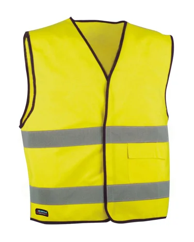 Box da 5 Gilet alta visibilità New Driver fluorescente con bande 3M