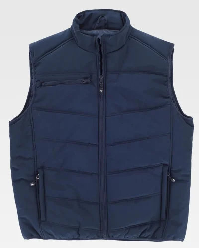 Gilet imbottito Uomo con collo alto zip, 100% poliestere
