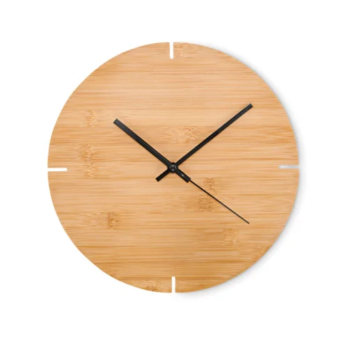 Orologio da Parete in Bamboo ESFERE Ø30cm, Design Naturale Elegante