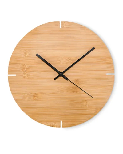 Orologio da Parete in Bamboo ESFERE Ø30cm, Design Naturale Elegante