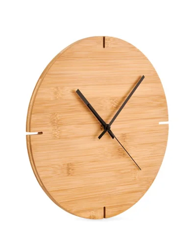 Orologio da Parete in Bamboo ESFERE Ø30cm, Design Naturale Elegante