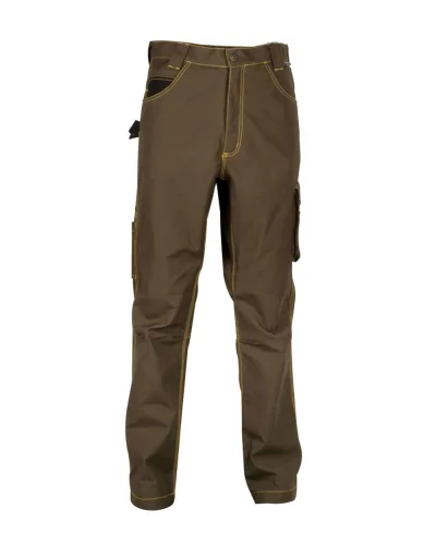 Pantalone da lavoro Maastricht con rinforzato e robusto Fango/Nero